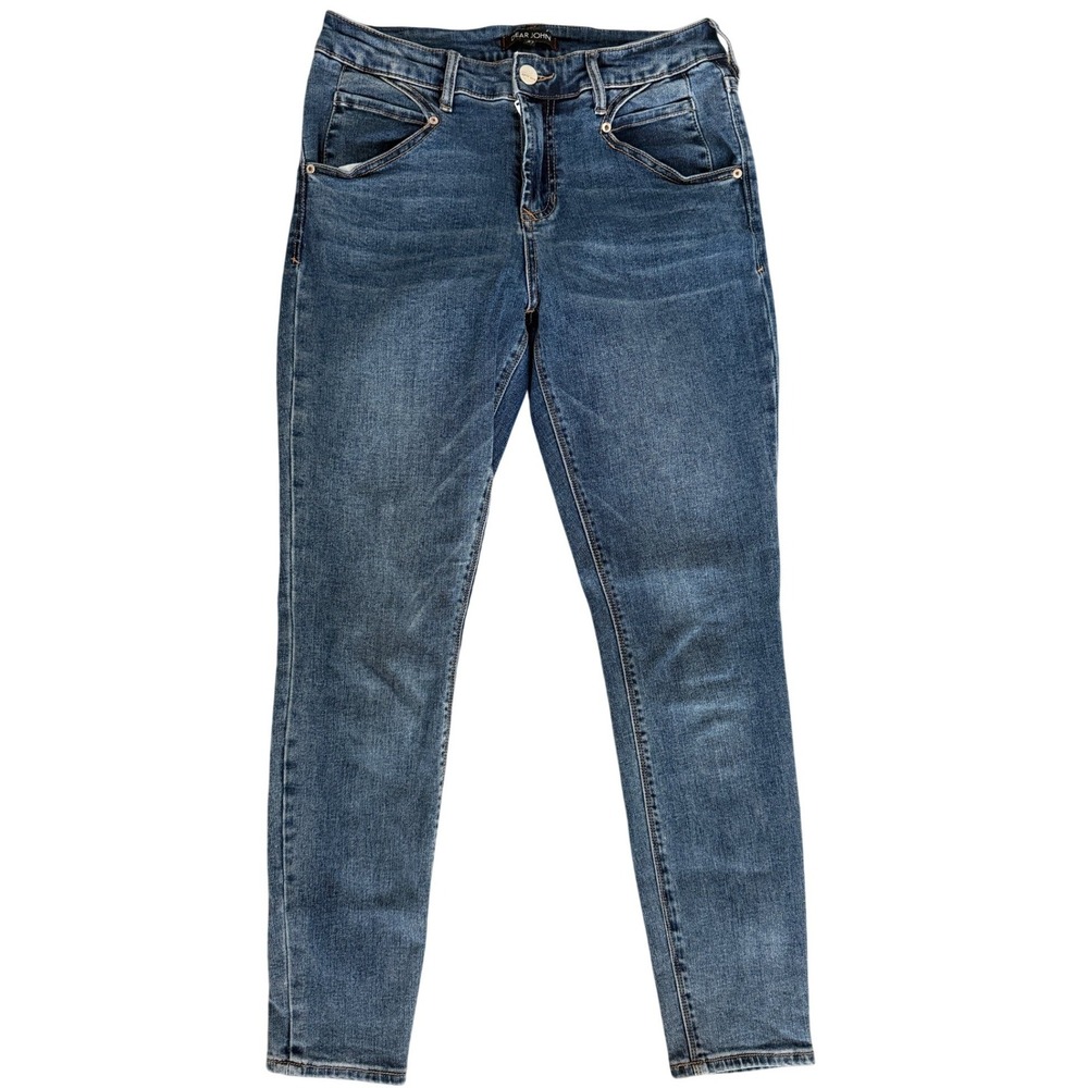 Dear John Gisele High Waisted Skinny Jeans Medium Wash Blue Size 27‎